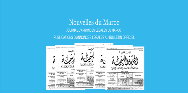 Publication Annonce légale Bulletin Officiel