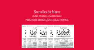 Publication Annonce légale Bulletin Officiel