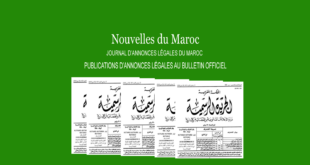 Publication Annonce légale Bulletin Officiel