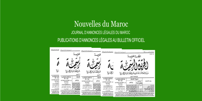 Publication Annonce légale Bulletin Officiel